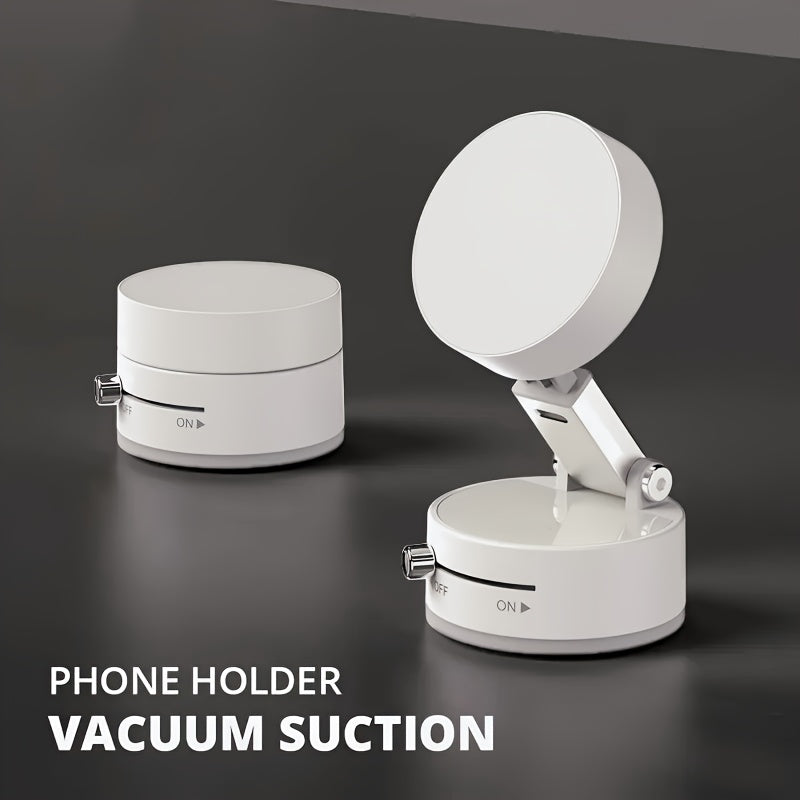 Vacuum Magnetic Suction Phone Holder, 2025 New Magnetic Suction Phone Mount, Foldable Portable Double-Sided Vacuum Magnetic adsorption Adjustable Mobile Phone Holder for All Phones